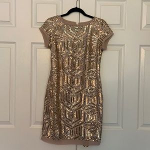 Vine Camuto gold sequin dress